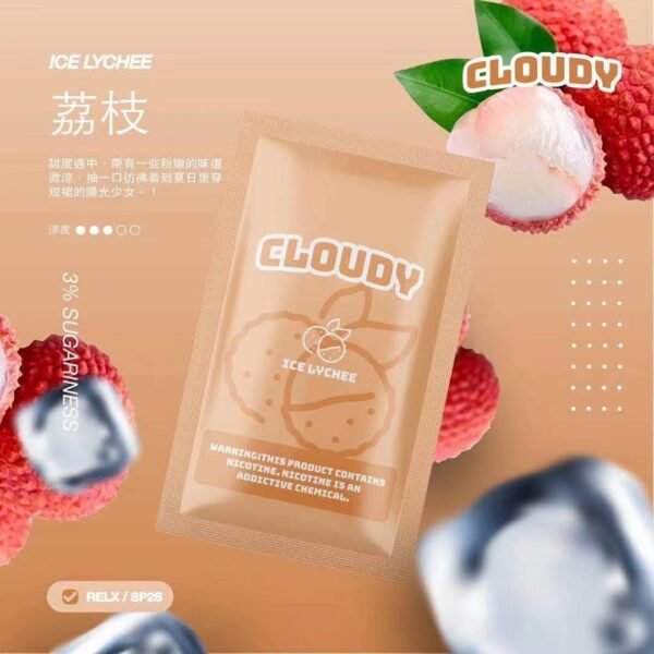 CLOUDY-荔枝 【拋棄式】CLOUDY系列 煙彈(一入裝) 3% 通用RELX/ILIA/LANA/SP2S